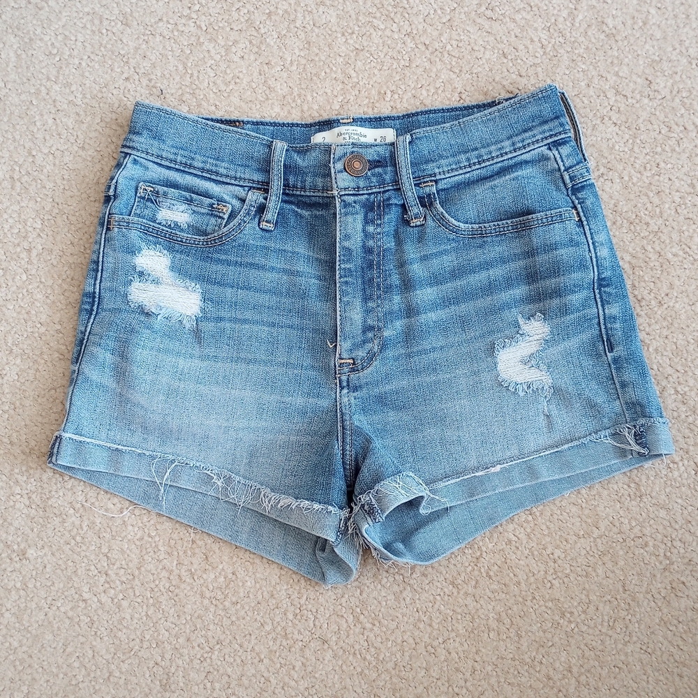 Abercrombie Ripped Denim Cut-Off Shorts